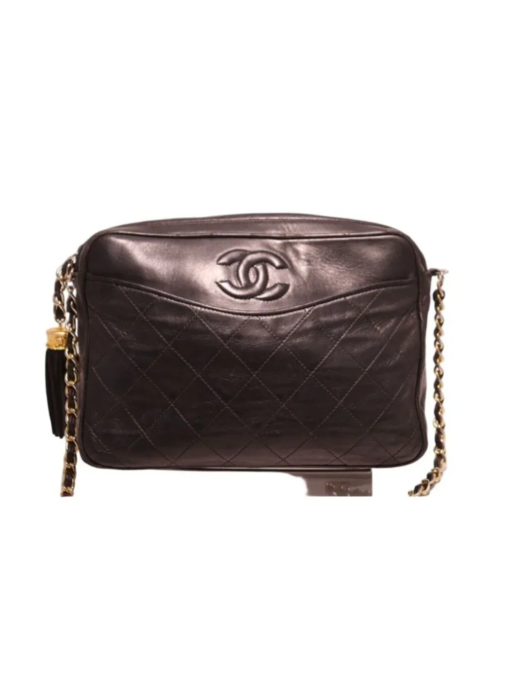 Chanel Lambskin Quilted Chain Shoulder Bag